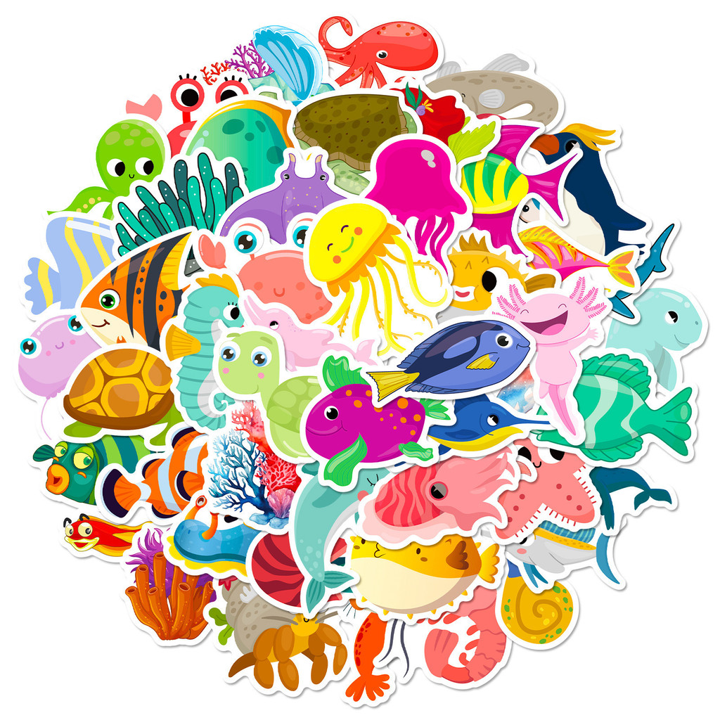 50Pcs Marine Life Stickers - C - огляд і ціна Marine Aquarium & Regional Centre Photos