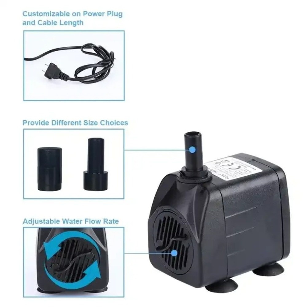 Black Submersible Water Pump S - огляд і ціна Marine Aquarium Mini
